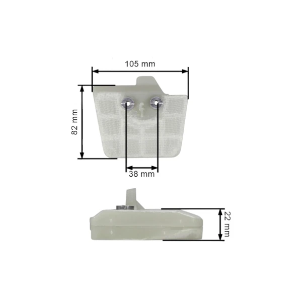 Luftfilter nylon für Kettensägen Stihl 034 036 MS340 MS360 (OEM  11251201626)