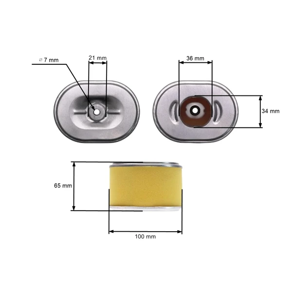 Luftfilterdeckel für Wasserpumpen mit Honda Motoren GX120 GX140 GX160 GX200 Leistung 5,5 PS - 6,5 PS
