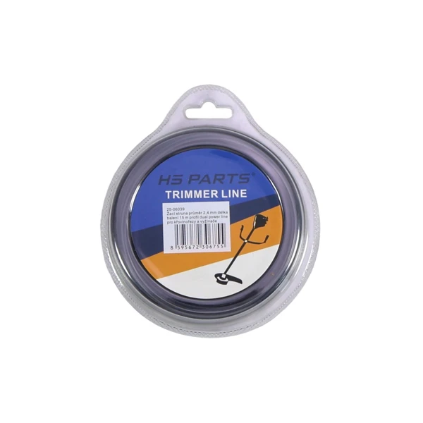 Mähfaden mit durchmesser 2,4 mm Paketlänge 15 m Dual Power Fadenprofil für Motorsensen und Trimmer