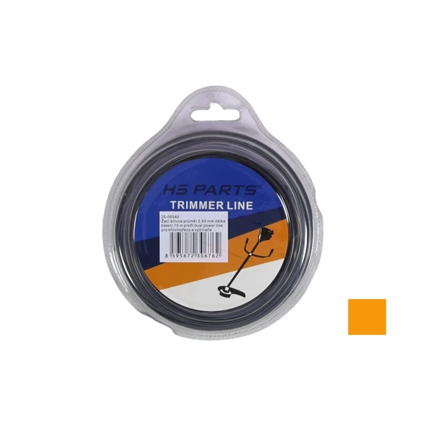 Mähfaden mit durchmesser 2,65 mm x 15 m Dual-Power-Line-Profil für Motorsensen und Trimmer