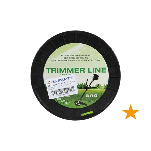 Mähfaden mit durchmesser 3,0 mm Paketlänge 369 m Sternprofil für Motorsensen und Trimmer