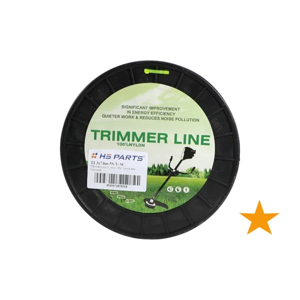 Mähfaden mit durchmesser 3,0 mm Paketlänge 74 m Sternprofil für Motorsensen und Trimmer