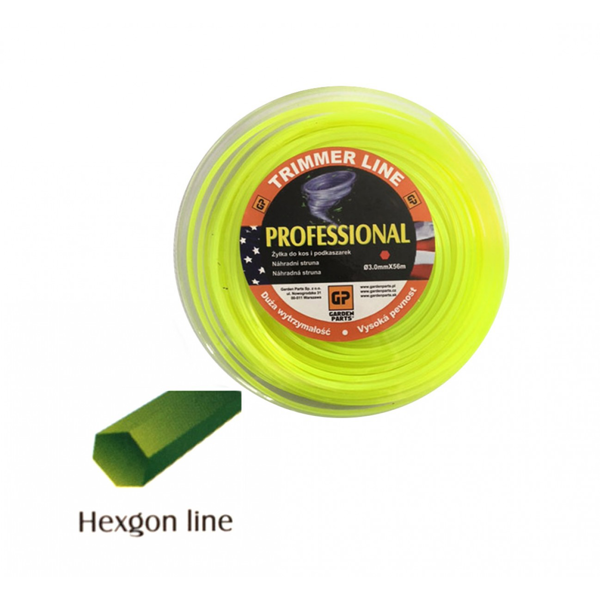 Mähfaden mit durchmesser 3,5 mm Paketlänge 41 m Sechskant-Schnurprofil für Motorsensen und Trimmer