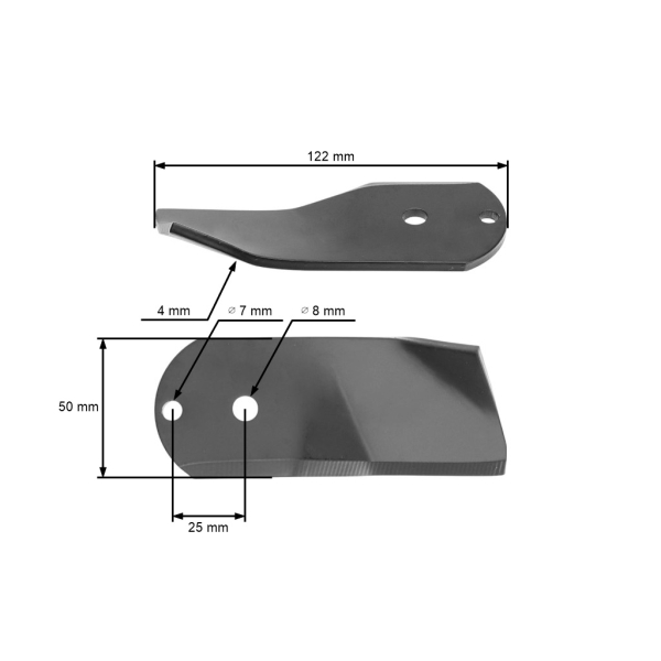 Mähmesser 12,2 cm (5") für Stiga Gartentraktoren (OEM 1134376401)