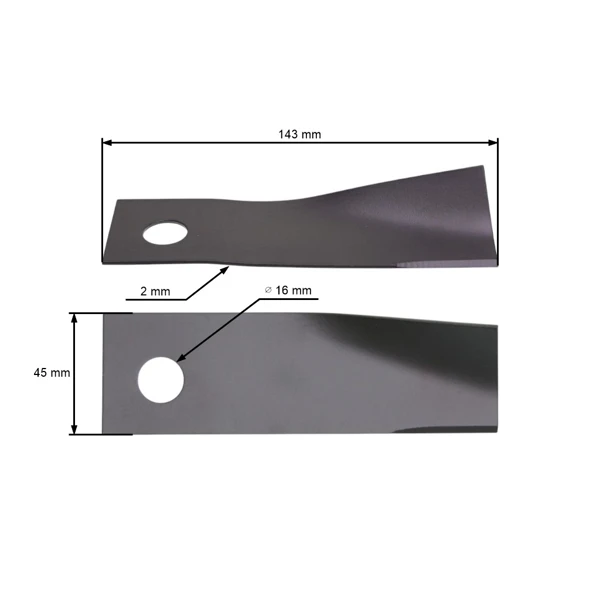 Mähmesser 14,3 cm (5") für Agroma Romet Weibang Rasenmäher WB 506 HB SB WB 536 HB SB WB506 WB536 (OEM 5310409010)