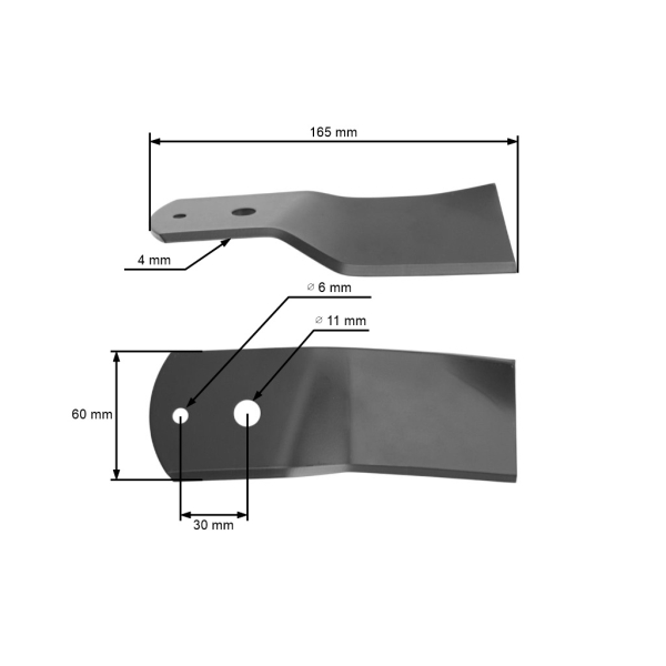 Mähmesser 16,5 cm (7") für Stiga Gartentraktoren (OEM 1134-7880-01)