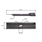 Mähmesser 32,6 cm (13") für Elektromäher Castorama Hecht Grizzly Einhell Garda (OEM GD51BX.X0.01 3405460 34.054.60 H123357 13700209 6247444)