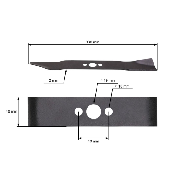 Mähmesser 33 cm (13") für Agroma 1000W 1100W 1300W Elektromäher
