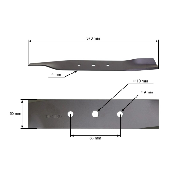 Mähmesser 37 cm (14") für Stiga Gartentraktoren (OEM 1134-0456-00 1134-9001-01 1134045600 1134900101 1134-0456-00 1134-1903-01)