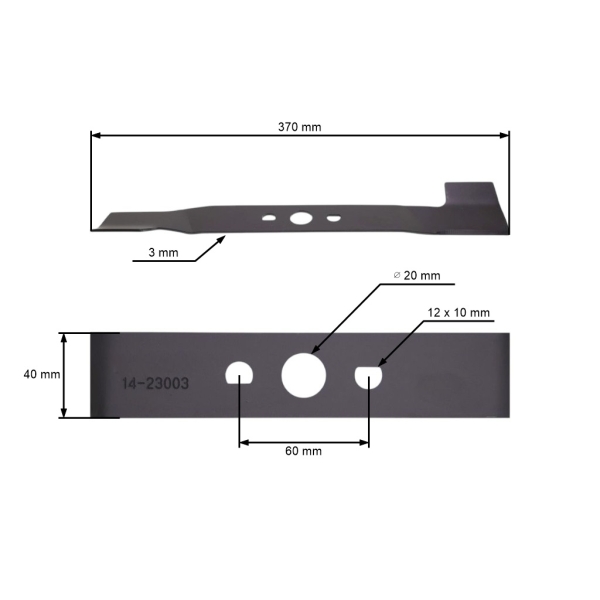 Mähmesser 37 cm (15") für Dolmar Makita Elektromäher (OEM 263001414)