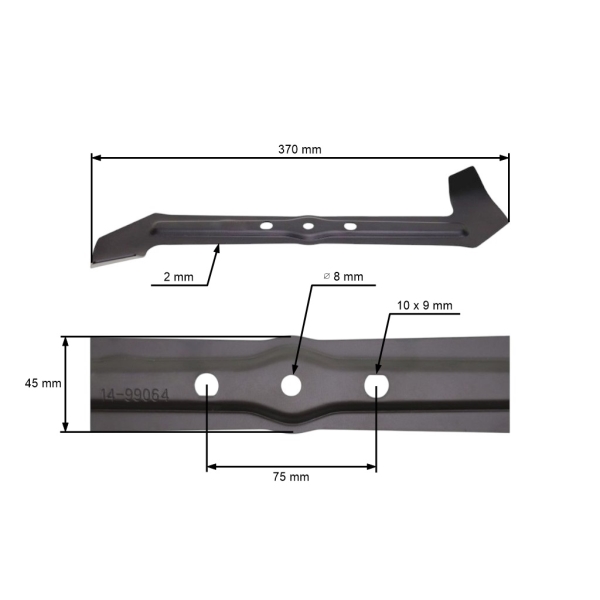 Mähmesser 37 cm (15") für Gardena PowerMax Elektromäher (OEM 4016-00.701.00)