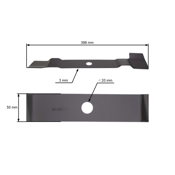Mähmesser 39,8 cm (16") für AL-KO Alko Comfort 40E Elektromäher (OEM 463915 112567)