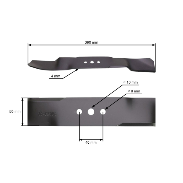 Mähmesser 39 cm (15") für Husqvarna Jonsered Gartentraktoren und Reiter (OEM 504188210 504188201 544103001)