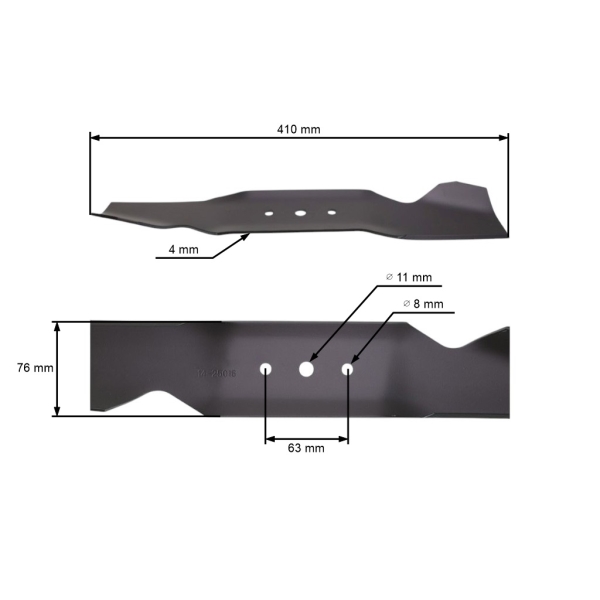 Mähmesser 41 cm (16") für Gartentraktoren MTD (OEM 724-0300B 742-0506 742-0506A 942-0300B 942-0506)