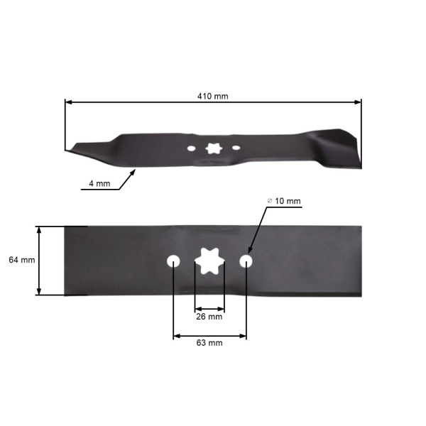 Mähmesser 41 cm (16") für Gartentraktoren MTD Yardman (OEM 742-0542 942-0542)
