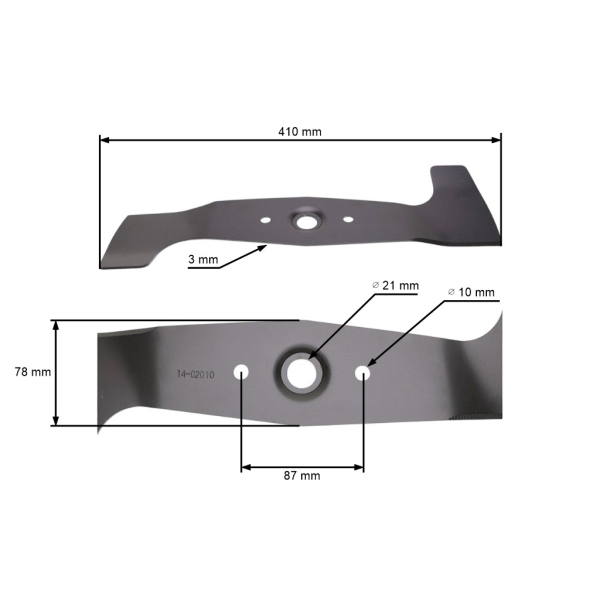 Mähmesser 41 cm (16") für Honda HRG 415 415C HRG 415PD HRG 415SD Kettensägen (OEM 72511VH3000)
