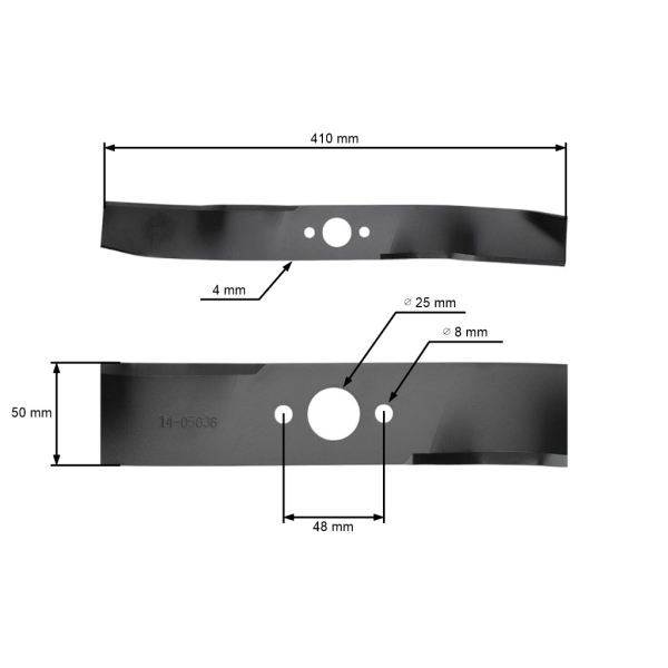 Mähmesser 41 cm (16") für Husqvarna Jonsered Gartentraktoren und Reiter (OEM 531007585)