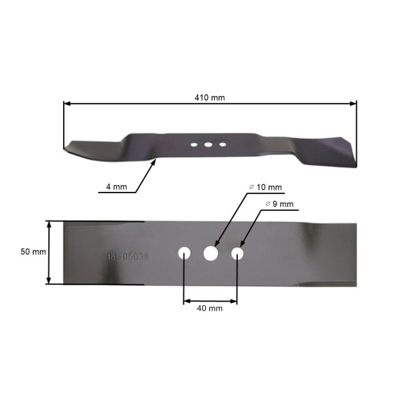 Mähmesser 41 cm (17") für Husqvarna Jonsered Gartentraktoren (OEM 544102801)
