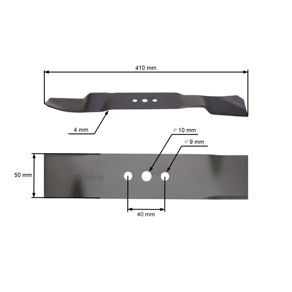 Mähmesser 41 cm (17") für Husqvarna Jonsered Gartentraktoren (OEM 544102801)
