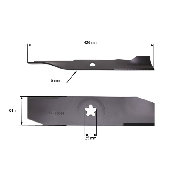 Mähmesser 42 cm (16") für Gartentraktoren Husqvarna Jonsered Partner McCulloch Poulan Jonsered Weedeater (OEM 532180054 532173920 539107519)