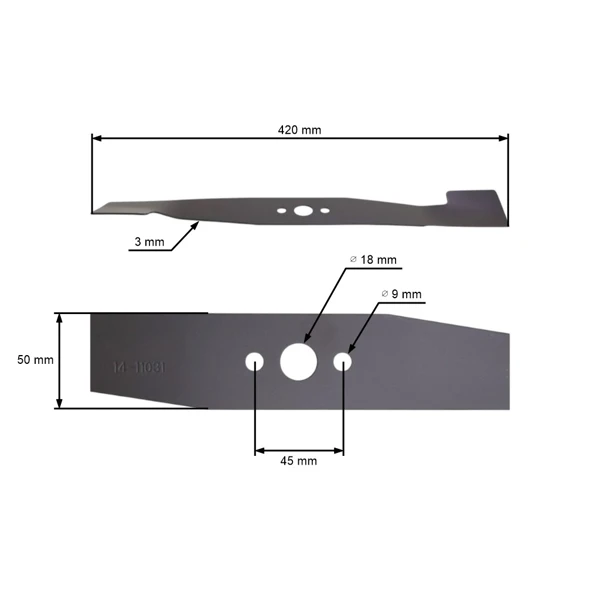 Mähmesser 42 cm (16