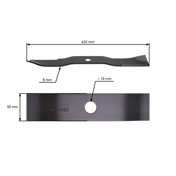 Mähmesser 42 cm (17") für Kubota Gartentraktoren (OEM 76505-11550)