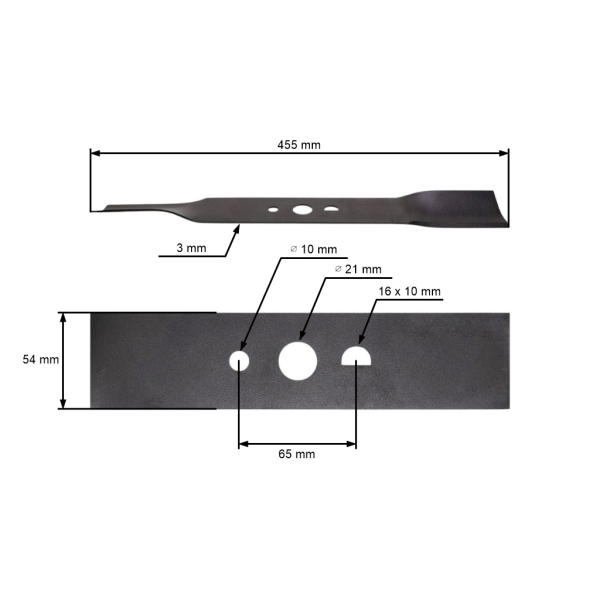 Mähmesser 45,5 cm (18") für NAC Einhell N1F-460JS Rasenmäher (OEM 3405620 N1F460-036)
