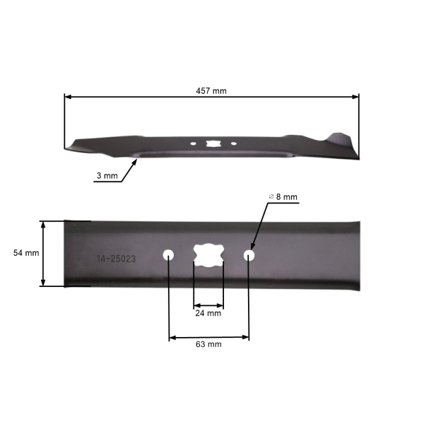 Mähmesser 45,7 cm (18") für MTD Golf Lawnflite Yardman Rasenmäher (OEM 742-0638 942-0638)