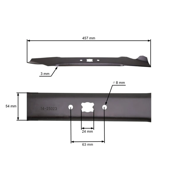 Mähmesser 45,7 cm (18") für MTD Golf Lawnflite Yardman Rasenmäher (OEM 742-0638 942-0638)