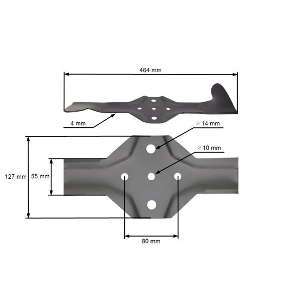 Mähmesser 46,4 cm (18") links für Husqvarna Jonsered Partner McCulloch Poulan Weedeater Gartentraktoren (OEM 532186387)
