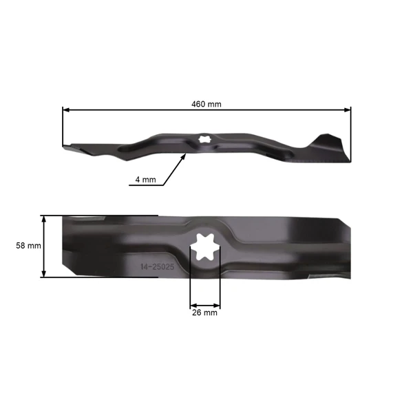 Mähmesser 46 cm (18") für Gartentraktoren MTD Cub Cadet Gutbrod Massey Ferguson Yardman (OEM 942-04053A 942-04053 742-04053A 742-04053)