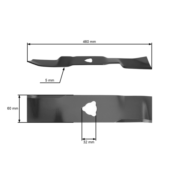 Mähmesser 46 cm (18") für Stiga PARK VILLA Gartentraktoren (OEM 1134-9125-01)