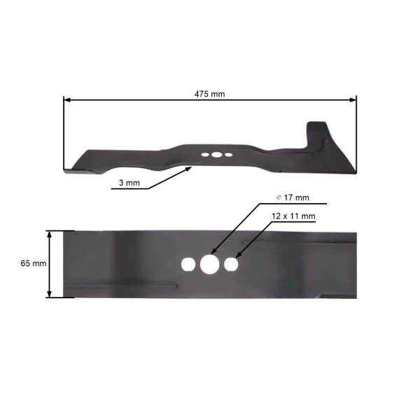 Mähmesser 47,5 cm (18") für Husqvarna Rasenmäher (OEM 585607510 585607501 510436601 510436610)