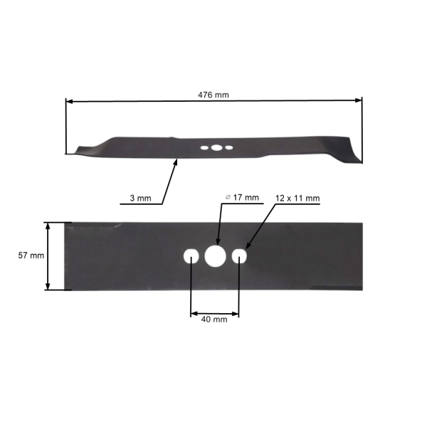 Mähmesser 47,6 cm (18") für Husqvarna Rasenmäher (OEM 505524101)