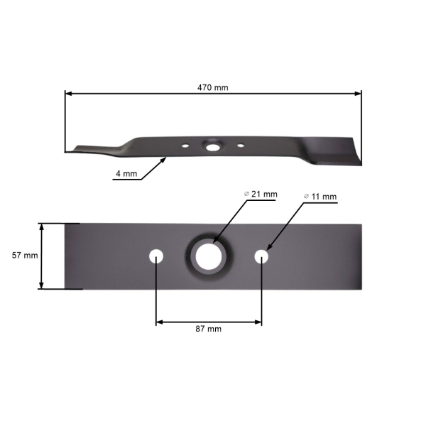 Mähmesser 47 cm (18") für Rasenmäher Honda HR 194 K1 HR 194 QME HR 1950 HR 214 (OEM 72511-VA5-700 72511-VA5-E40 72511-VA5-700)
