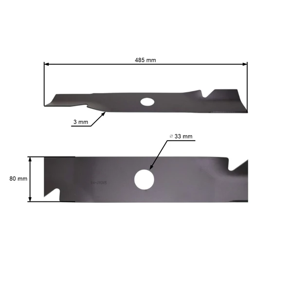 Mähmesser 48,5 cm (19") mit Aufnahme für Sandri Garden Queen Garden Rasenmäher (OEM 302070 0207 2051810)