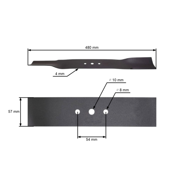 Mähmesser 48 cm (19") mit Kollektion für Rasenmäher Stiga Castel Garden