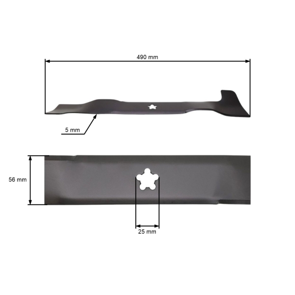 Mähmesser 49 cm (19") bei der Abholung hinterlassen für Gartentraktoren Husqvarna Jonsered Partner McCulloch Poulan Jonsered Craftsman AYP (OEM 532427984)