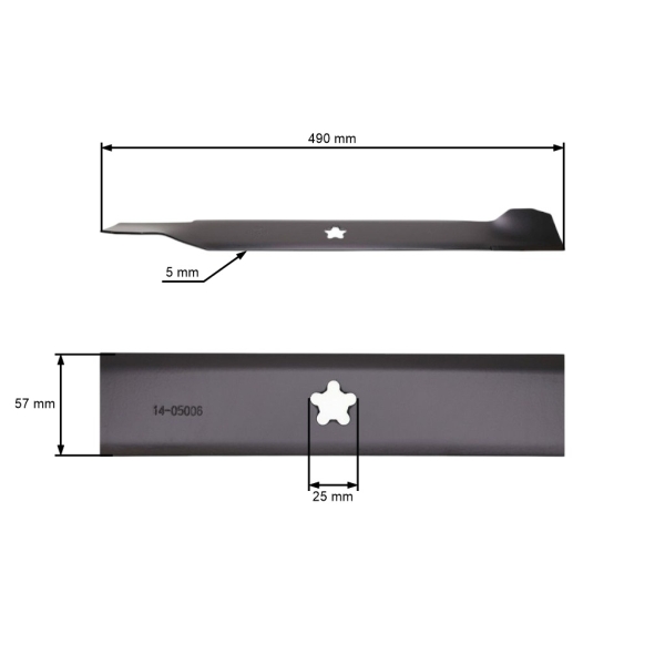 Mähmesser 49 cm (19") für Husqvarna Partner McCulloch Poulan Jonsered AYP Craftsman Weedeater Electrolux Gartentraktoren (OEM 532138497 532127842)
