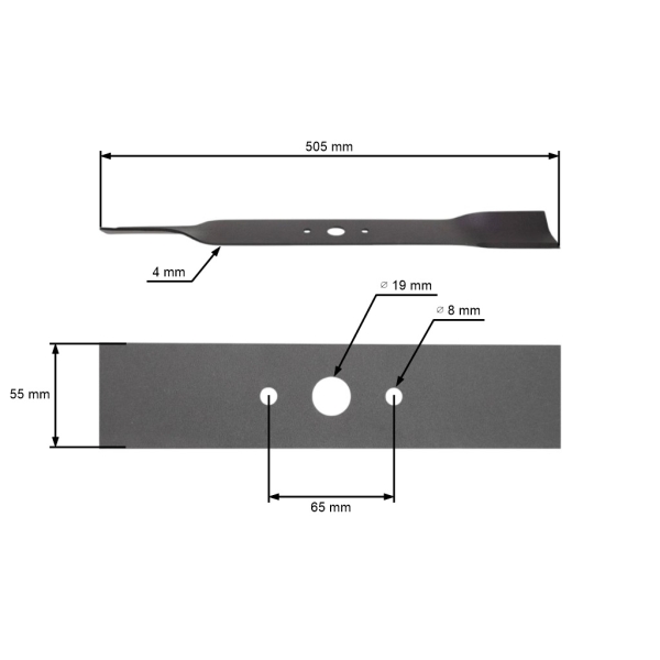 Mähmesser 50,5 cm (20") für Agroma Megagroup 5400 Rasenmäher (OEM 270012110)