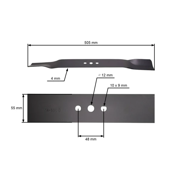 Mähmesser 50,5 cm (20") für Rasenmäher Hortmasz HKS Master Cut Lider Tryton Hortus Victus (OEM JL50Z04-01)