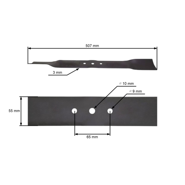 Mähmesser 50,7 cm (20") für Oleo-Mac Efco G53 Rasenmäher (OEM 66079934)