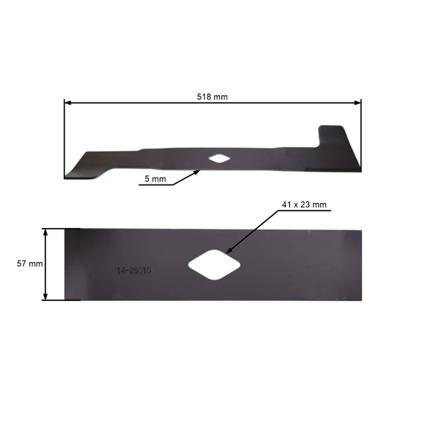 Mähmesser 51,8 cm (20") links für Murray Gartentraktoren (OEM 690499 690499MA 690499E701MA 95096 94209)