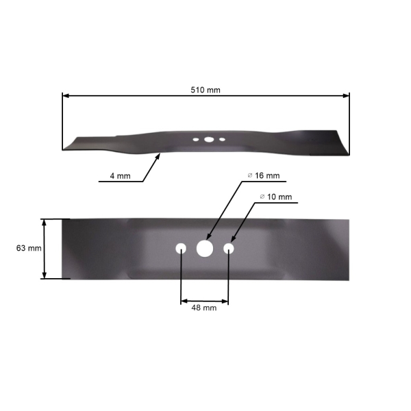 Mähmesser 51 cm (20") für Husqvarna Partner McCulloch Poulan Jonsered Weedeater Rasenmäher (OEM 532850972 532145106)