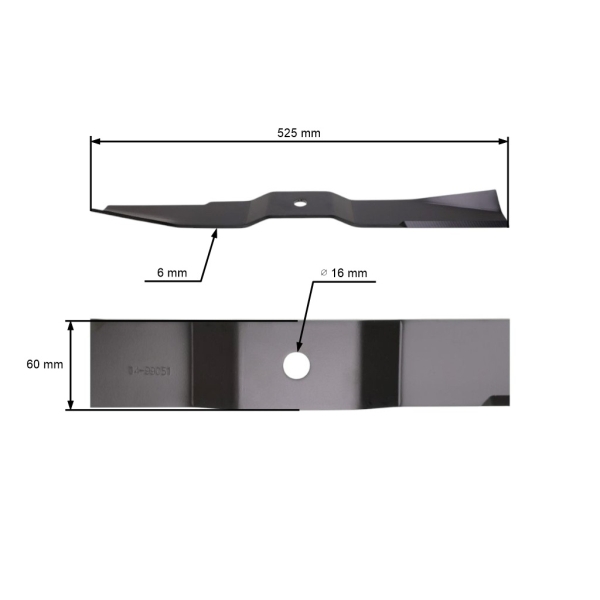 Mähmesser 52,5 cm (21") für Iseki TMS60TF Gartentraktoren (OEM 8654306-001-00 8654-306-001-00 8654.306.001.00)