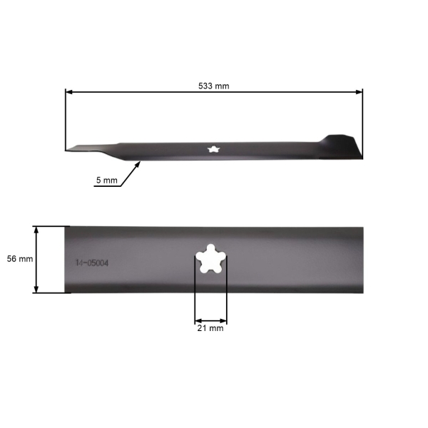 Mähmesser 53,3 cm (21") für Husqvarna Partner McCulloch Poulan Jonsered Electrolux Gartentraktoren (OEM 532138971 531005085 531013134 532138498)