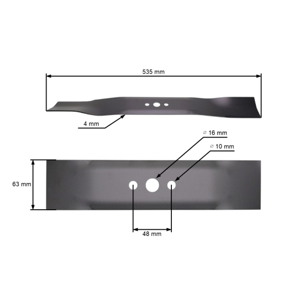 Mähmesser 53,5 cm (21") für Husqvarna Partner McCulloch Poulan Jonsered Rasenmäher (OEM 532406712 532165833 532175052 539112787)