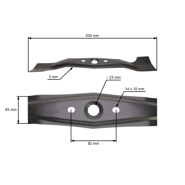 Mähmesser 53 cm (21") für Honda HRB535 Rasenmäher HRB536 HRD535 HRD536 HRG536C HRH536 HRH536HX IZY53 (OEM 72511-VE1-652 72511-VE1-652)