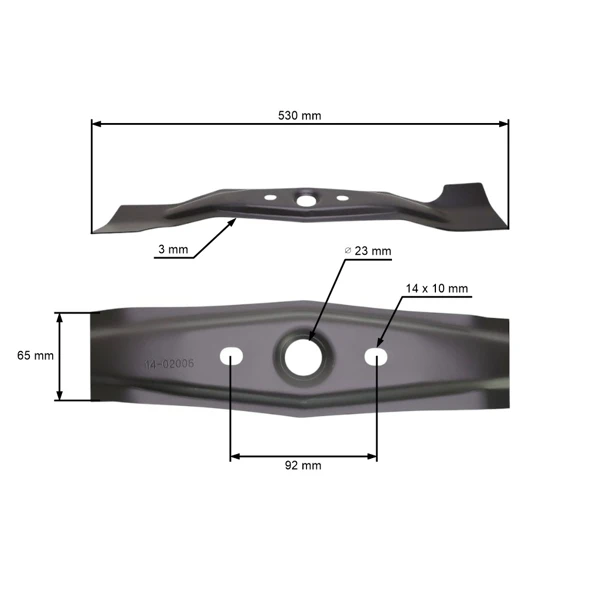 Mähmesser 53 cm (21") für Honda HRB535 Rasenmäher HRB536 HRD535 HRD536 HRG536C HRH536 HRH536HX IZY53 (OEM 72511-VE1-652 72511-VE1-652)