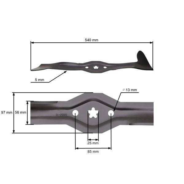 Mähmesser 54 cm (21") für Husqvarna Partner McCulloch Poulan Jonsered Craftsman Gartentraktoren (OEM 532168720 532180583 532175450)